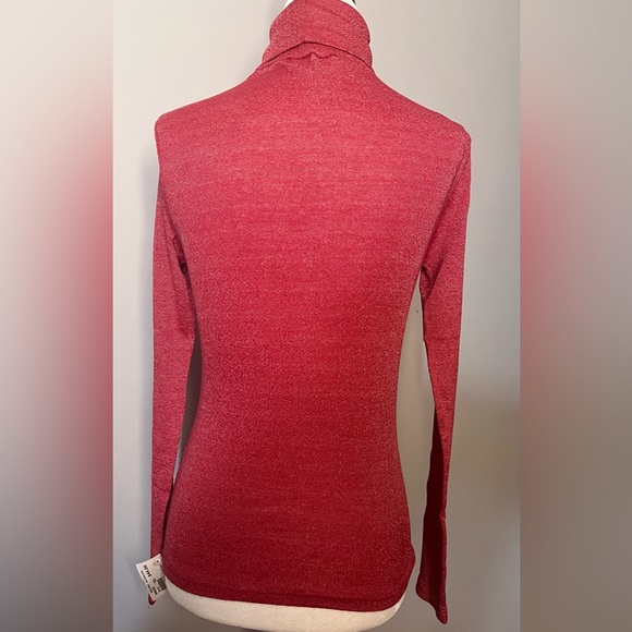 NWT Michael Stars Shiny Red Turtleneck!! - Picture 5 of 9